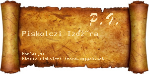 Piskolczi Izóra névjegykártya